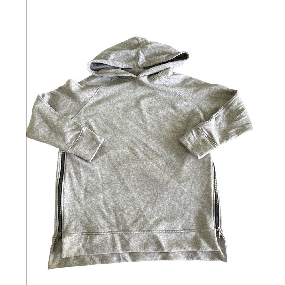 Varley Cozy‎ Pullover Hoodie Sweatshirt Size Large Gray Side Zippers Oversized